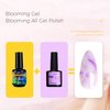 BURANO Nail Blooming Gel – UV LED Clear Blooming Gel Nail Polish for Spreading Effect 15ml 0.5 Floz with Nail Brush (blooming clear)