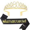 80th Birthday Sash and Tiara for Women, 80th Birthday Decorations for Women, 80 & Fabulous Sash and Tiara Set, Happy 80th Birthday Decorations, 80th Birthday Gifts for Women