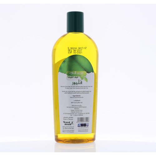 Hemani Hair Oil 200mL (6.76 FL OZ) Natural Solution for Strong and Shiny Hair (Olive with Almond)