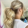 CAKURE Pearl Hair Ties Grey Rhinestone Ponytail Holder Elastic Hair Scrunchies Stretchy Hair Accessories for Women and Girls (Pack of 3)