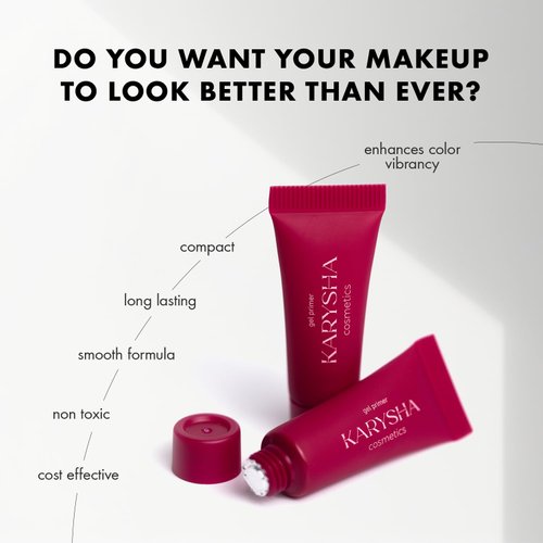 KARYSHA Cosmetics, Glitter Primer, Long-Lasting Eyeshadow Primer, – Perfect Base for Vibrant and Crease-Free Eye Makeup Pigment, Primer Eye, Primer Eye Base, All day wear, Base for Vibrant color