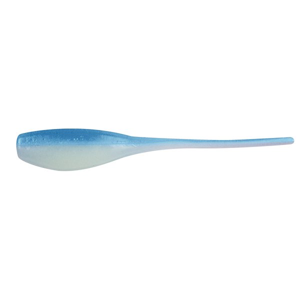 Bobby Garland Mo' Glo 2-Inch Baby Shad Glow-in-The-Dark Soft Plastic Fishing Lure, 18 per Pack, Blue Ghost