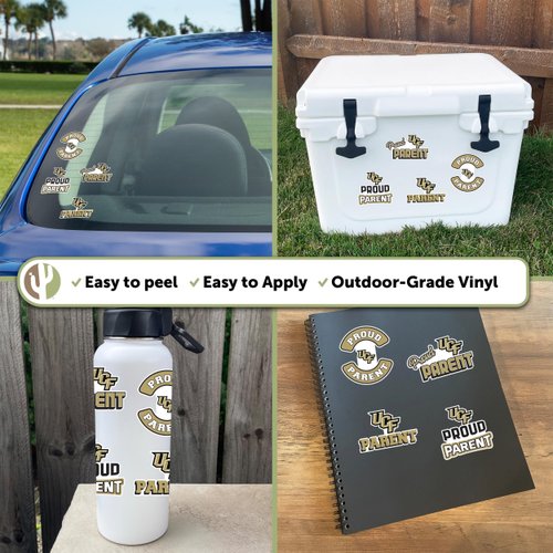 Desert Cactus University of Central Florida Knights UCF Sticker Vinyl Decal Laptop Water Bottle Car Scrapbook (Proud Parent Sheet)