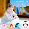 Hungdao 7 Pcs Polar Plush Toys Set Stuffed Polar Bear Walrus Penguin Whale Narwhal Seal Polar Stuffed Animals with Igloo Ocean Animal Plushies for Kids Toddlers Birthday Christmas New Year Gifts
