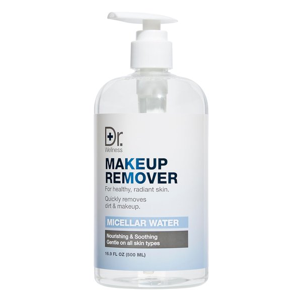 Dr. Wellness Rose Water Makeup Remover - 16.9 fl oz / 500ml, Cruelty-Free & Vegan, Gentle Formula for Effective Makeup Removal, Cucumber and Aloe