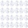 12 PCS 3" Hair Bow Clips Grosgrain Ribbon Solid Color Hair Bow With Alligator Clips Hair Accessories for Teen Toddler Little Girls (White)