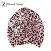 ZIMASILK 22 Momme 100% Mulberry Silk Bonnet for Sleeping & Women Hair Care, Highest Grade 6A Silk hair wrap for sleeping with Premium Elastic Stay On Head (1Pc, Leopard Black/Pink)
