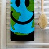 3dRose 22x30 Bath Hand Pool Towel - Happy World Planet Earth Smiling Face - Globe Earth Day - Smilie for Peace Eco Friendly Green Symbol Smiley Face Collection