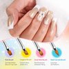 MelodySusie Nail Art Brushes Set,6pcs Professional Pen Nail Gel Brush,Nail Extension and Builder Brush,Liner Brush 2 Sizes,Gradient Fashion Design for Home DIY Salon Use