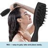 QrBxa Hair Scalp Massager, Shampoo Brush, Scalp Exfoliator, Silicone Hair Scrubber for Hair Growth and Dandruff Removal, Hair Shower Comb Brush, Long Handle Easier to Grip