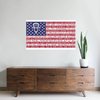 CafePress Lacrosse Defense Flag Wall Decal 35x21 Wall Decal, Vinyl Wall Peel, Reusable Wall Cling