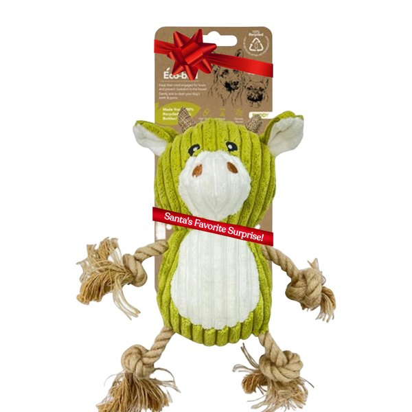 ReThink Pet Eco-Bud Buddy Pet Toys for Dogs, Densely Woven Squeaky Dog Toys with Built-in Squeak, Long-Lasting and Durable Dog Toys, Recycled Plush Dog Squeaky Toys