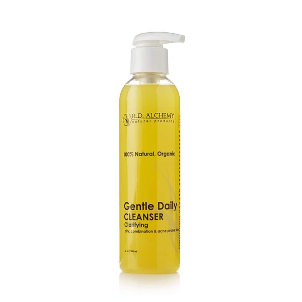 RD Alchemy - Natural & Organic Gentle Daily Cleanser. Best Face Wash for Oily Skin and Combination Skin that is Acne prone. Deep cleansing with Tea Tree and Goldenseal.