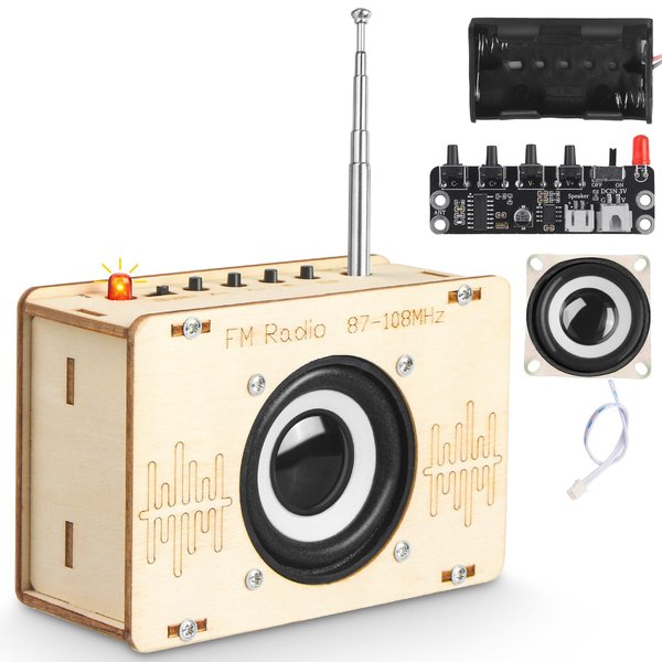Science Kits for Kids Age 8-12 12-14, STEM Kits for Kids Age 8-10, Toys for Ages 8-13, Build Your Own FM Radio Kit, Electronic Snap Circuits DIY Crafts Projects, Gifts for Teen Boys Girls 9 11 15 16+