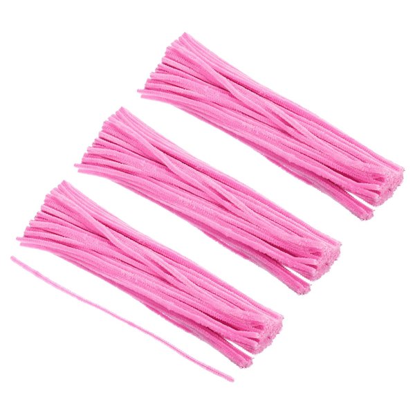 PATIKIL 30CM/12Inch Pipe Cleaners, 300 Pack Flexible Chenille Stems for DIY Art Creative Crafts Party Decorations Handicrafts Handwork, Pink