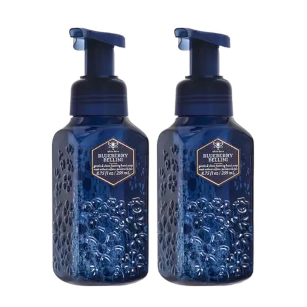 Bath & Body Works Bath and Body Works Gentle Foaming Hand Soap 8.75 Ounce 2-Pack (Blueberry Bellini)