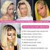 Ombre Blonde Bob Wig Human Hair Lace Front Wigs for Black Women 8 Inch 1B/613 Ombre Blonde Bob Lace Front Wigs Pre Plucked HD Lace Frontal Wigs 180 Density 13x4 Glueless Lace Front Wigs Human Hair