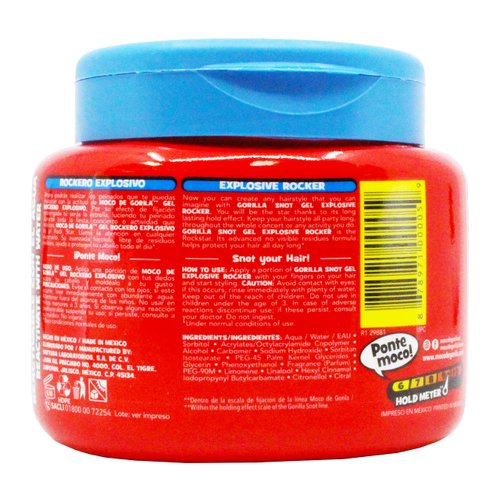 Moco de Gorila Gorilla Snot Hair Gel, Rockero 9.52 oz (270g), 1 PACK