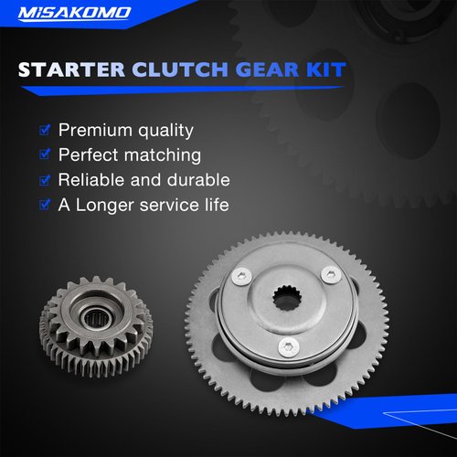 Starter Clutch Gear Kit For Compatible with Polaris Outlaw 110, Outlaw 50, Outlaw 90, Sportsman 110 EFI, Sportsman 90 Replace 0453466 0454961 0455258 0450178