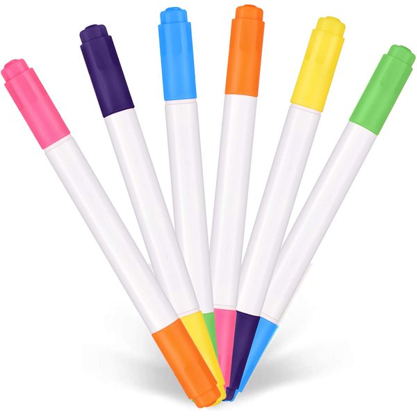 Outus 24 Pieces Dual Sided Neon Pens Colorful Neon Pens Art Marker Neon Pens for LED Board Write Draw Art Crafts