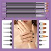 Artdone Nail Dotting Tools 6PCS Double-ended Nail Art Brushes Kit Nail Art Gel Polish Liner Brushes Design Pen For Nail Drawing And Nail Paint Brushes Small Detail Brushes.