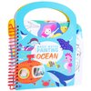 Water Coloring Book for Toddlers Water Painting Book Travel Toys No-Mess Coloring Activity Book Girls Boys Paint with Water Drawing Sticker Book