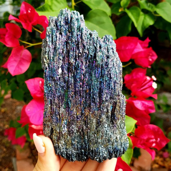 Carborundum Silicon Carbide Rainbow Mineral Specimen - Crystal Healing Reiki Stone Metaphysical Free Formed Chakra - carborundum - Piece #108
