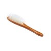 Bass Brushes | Ultra-Flex | Style & Detangle Pet Brush | Ultra-Flex Nylon Bristle | Pure Bamboo Handle | Full Oval | Dark Finish | Model A24-DB