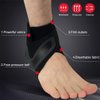 Xemz Ankle Support Brace, Adjustable Ankle Strain Protector Strap, Against Sprains Arthritis Compression Wrap Stabilizer, Pain Relief Foot Sleeve for Basketball Sport Injuries Recovery, 1 Pairs (XL)