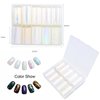 SILPECWEE 10 Rolls Neon Nail Foil for Long Acrylic Nails Holographic Nail Transfer Foil Transparent Broken Glass Holo Nail Art Foil Nail Design Stickers Fingernails Nail Accessories