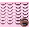 SQYlashes Short Lashes Natural Wispy Lashes Cat Eye False Eyelashes - Mixed 2 Styles, 14 Pairs, MG01