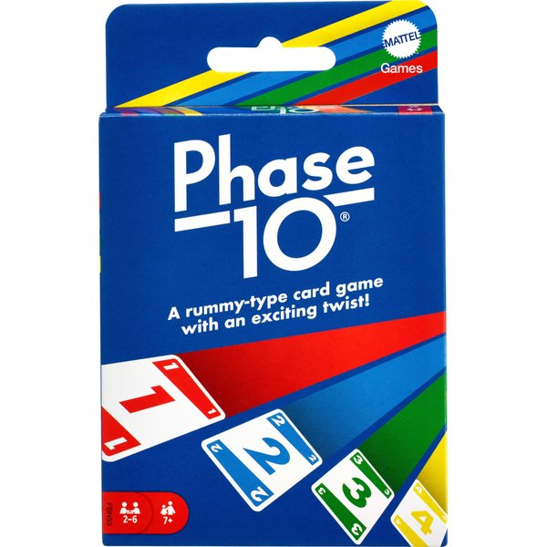 Mattel Games Phase 10 Card Game with 108 Cards, Great Game for Kids, Family or Adult Game Night, Ages 7 Years and Older