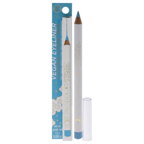 Pacifica Beauty Longwear Pastel Blue Eyeliner Pencil, Pigmented Vibrant Color, Vitamin E + Coconut Oil, No-Skip Formula, Graphic Liner, Vegan & Cruelty Free, Ocean, 0.038 Oz