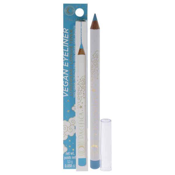 Pacifica Beauty Longwear Pastel Blue Eyeliner Pencil, Pigmented Vibrant Color, Vitamin E + Coconut Oil, No-Skip Formula, Graphic Liner, Vegan & Cruelty Free, Ocean, 0.038 Oz