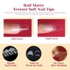 ROSALIND Half Matte Medium Coffin Fake Nail Tips, 264PCS Press on Nails Coffin Full Cover Medium False Nail Tips DIY Manicure Salon Artificial Extension Nails(One-Sided No File)