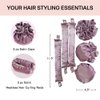 EwiutoijngiQanNew Satin Heatless Hair Curler,Hair Rollers for Heatless Curls with Hair Caps,Soft Heatless Curling Rod Headband for All Hair Types,No Heat Curling to Sleep in Overnight (light purple)