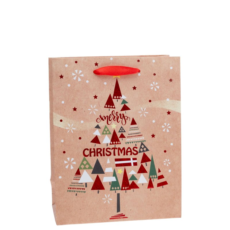Boston International Gift Bag Christmas Holiday Gifting Paper Bags with Handles, Medium, Merry Ch...