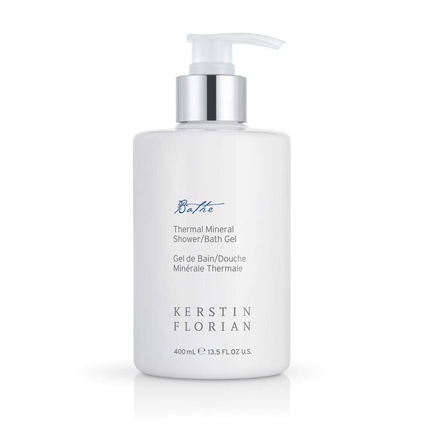 Kerstin Florian Thermal Mineral Shower and Bath Gel, Cleanse and Nourish Skin, Invigorating Mineral Body Wash, Use as Foaming Shower Gel or Bubble Bath (13.5 fl oz)