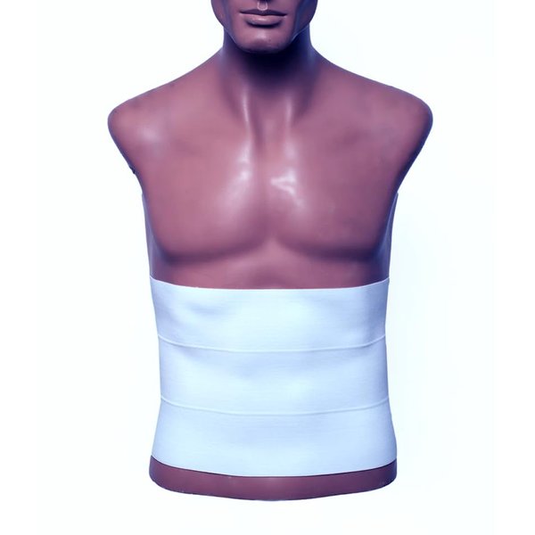 AT Surgical Abdominal Binder, 3 Panels, 9" Wide, White (Medium)
