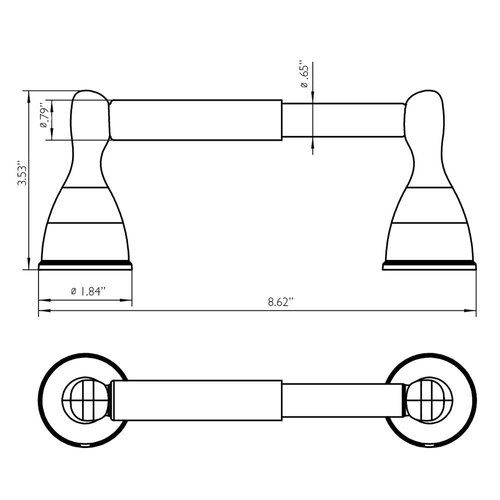 Design House 558635 Ames Toilet Paper Holder, Brushed Nickel