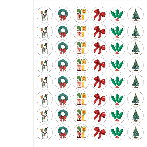 Christmas Envelope Seals - 1.2" Christmas Stickers - 144 Fun Holiday Stickers - USA Made (Assortment #2)