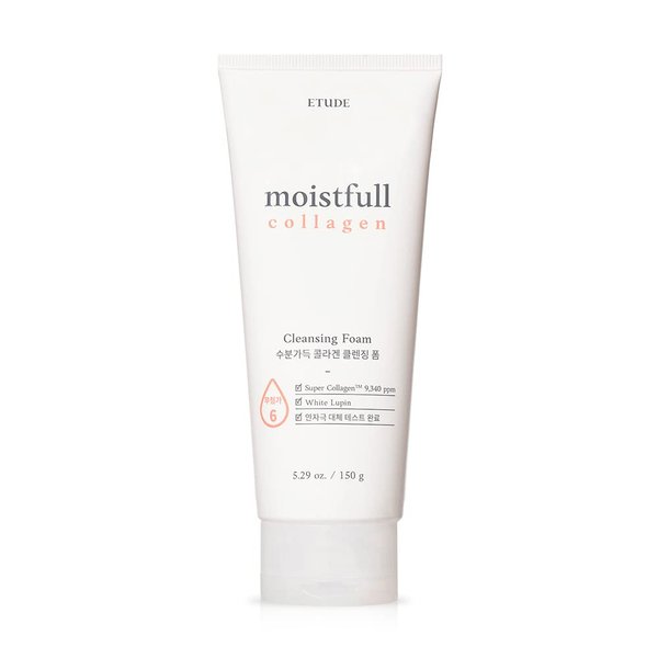 ETUDE Moistfull Collagen Cleansing Foam 150ml (21AD) | Facial Cleanser | Moist and bouncy bubble foam cleanser moisturizes skin | Skin Cleanser