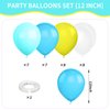 Cartoon Sponge Balloons,Sponge Party Decorations,Sponge Theme Balloon Yellow Blue Teal Clear Balloon For Boy Girls Cartoon Sponge Birthday Baby Shower Party Supplies Sponge Bob Party Supples