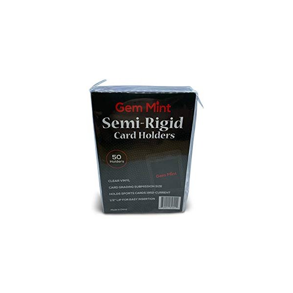 50ct Semi Rigid Card Holders - #1 - Grading Submission Size 3 5/16" x 4 7/8" - Gem Mint Supplies