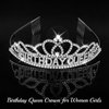 CIEHER Silver Birthday Queen Tiarras Birthday Decorations Birthday Gifts for Women Girls