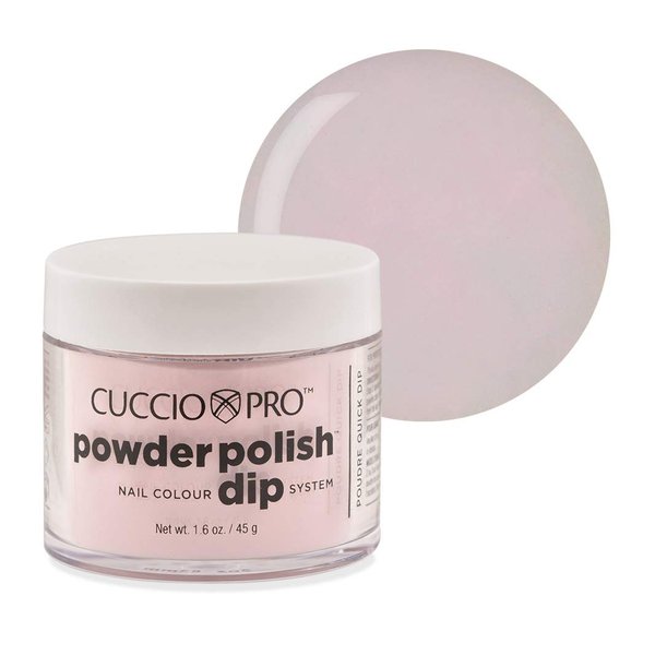 Cuccio Powder Polish - Acrylic Nail Colour Dip System - 45g (1.6oz) Dipping Powder - Bubble Bath Pink