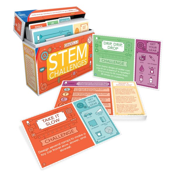 Carson Dellosa Stem Challenges Learning Cards Kit, 30 Science Projects, Stem Kits for Kids Ages 8-12, Science Experiments, Hands-On Activities for Homeschool or Classroom, Grades 2-5