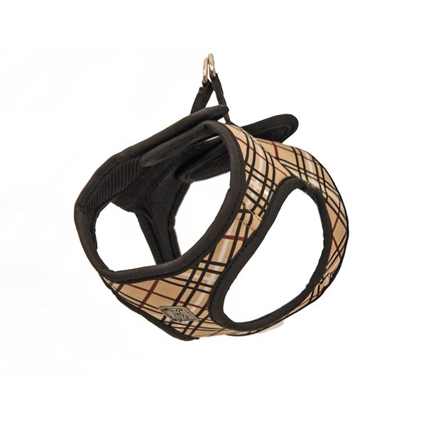 RC Pet Products Cirque Soft Walking Step-in Dog Harness, Medium, Tan Tartan
