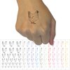 Plump Strutting Hen Chicken Temporary Tattoo Water Resistant Fake Body Art Set Collection - Black (One Sheet)