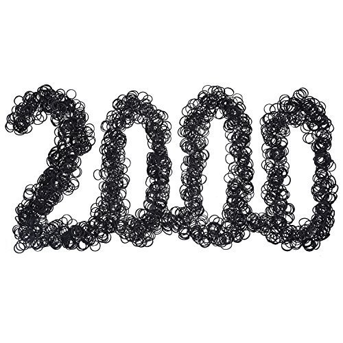 Hicarer Pack of 2000 Mini Rubber Bands Soft Hair Elastics Braiding Bands for Children Hair, Small Dreadlocks, Wedding Hairstyle and More (Black)